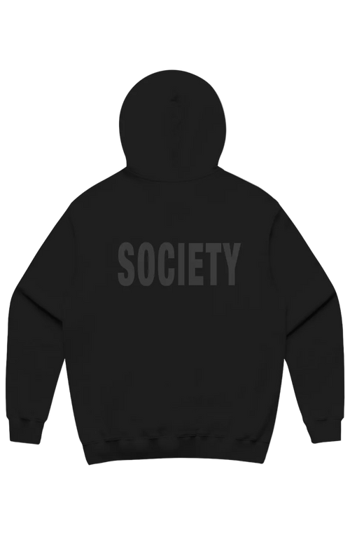 SOCIETY LOGO HOODIE - MONOCHROME